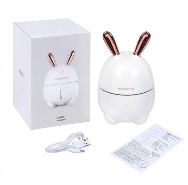Зволожувач повітря та нічник 2 в 1 Xo Humidifiers Rabbit з фільтром для води Білий / 3900 Дніпро - фото 1