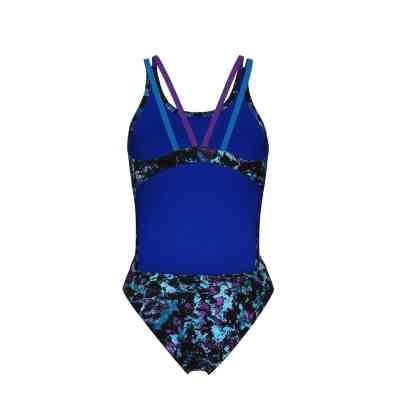 Купальник Arena Rockin Swimsuit Swim Tech Mult 008159-889 чорний, синій, фіолетовий 40 (3468337406525) Винница