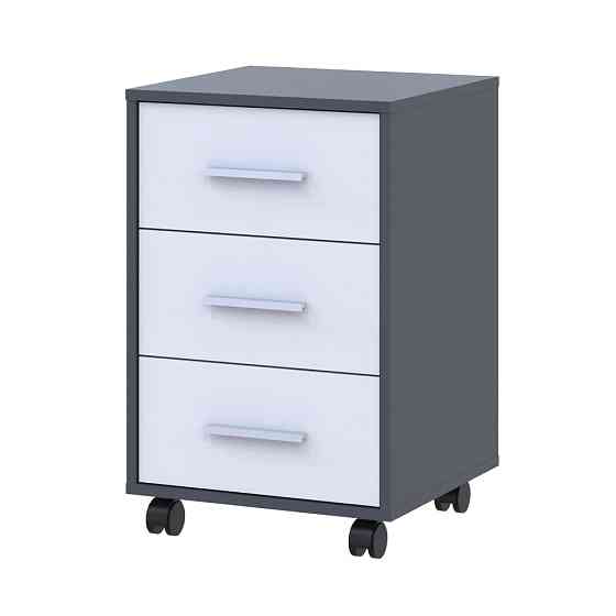 Тумба офісна Doros Т3 43х42х66,4 см Графіт/Білий (DRS-011399) Дніпро