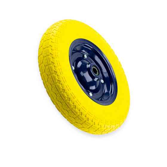 Колесо сборе тачка силикон желтое 3,50-7 диск под ось 20 мм без оси (подшипник 6204) в Мукачево