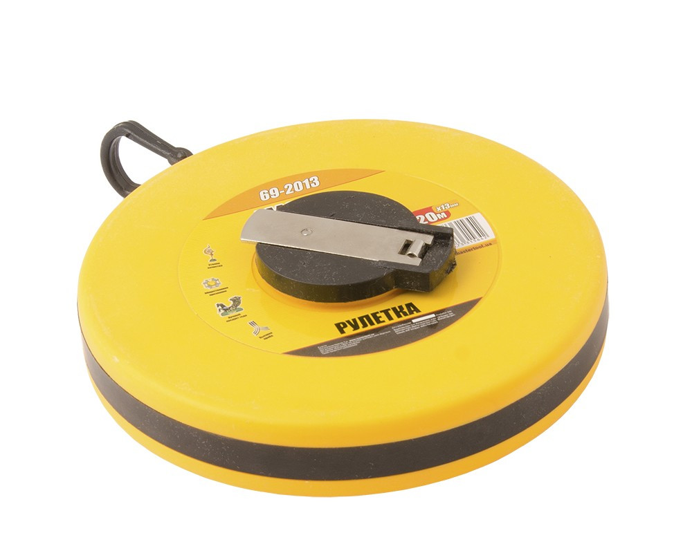 Рулетка MASTERTOOL 20 м×13 мм скловолоконне полотно ударостійкий корпус 69-2013 Коломия - фото 1