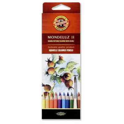 Карандаши цветные Koh-i-Noor Mondeluz акварельные 18 цветов (3717018001KS) Винница