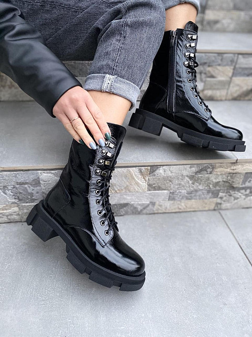 SOTHBY'S Черевики жіночі Sothby's чорні шкіра лакована 37/39р. (M-1730 4195) Коломыя - изображение 6