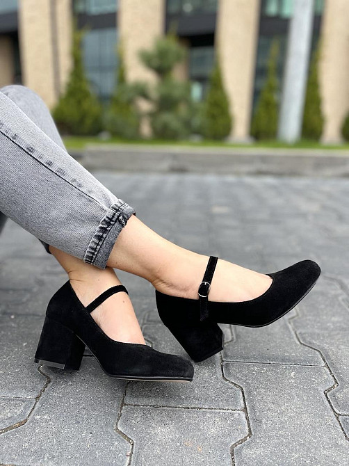 Nivelle Туфлі жіночі NIVELLE чорні натуральна замша каблук 6 см 36р.37р.38р. (1766/6030-6049) Коломия - фото 2