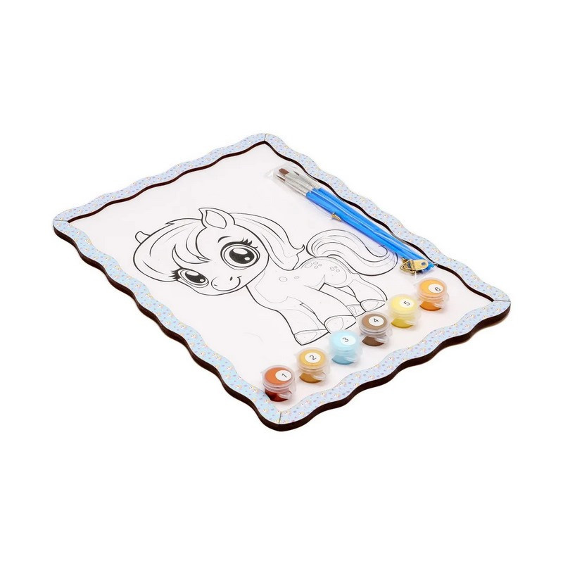 Дитячий набір для розпису по дереву "Поні" Puz-22961 формат А4 Вінниця - фото 2