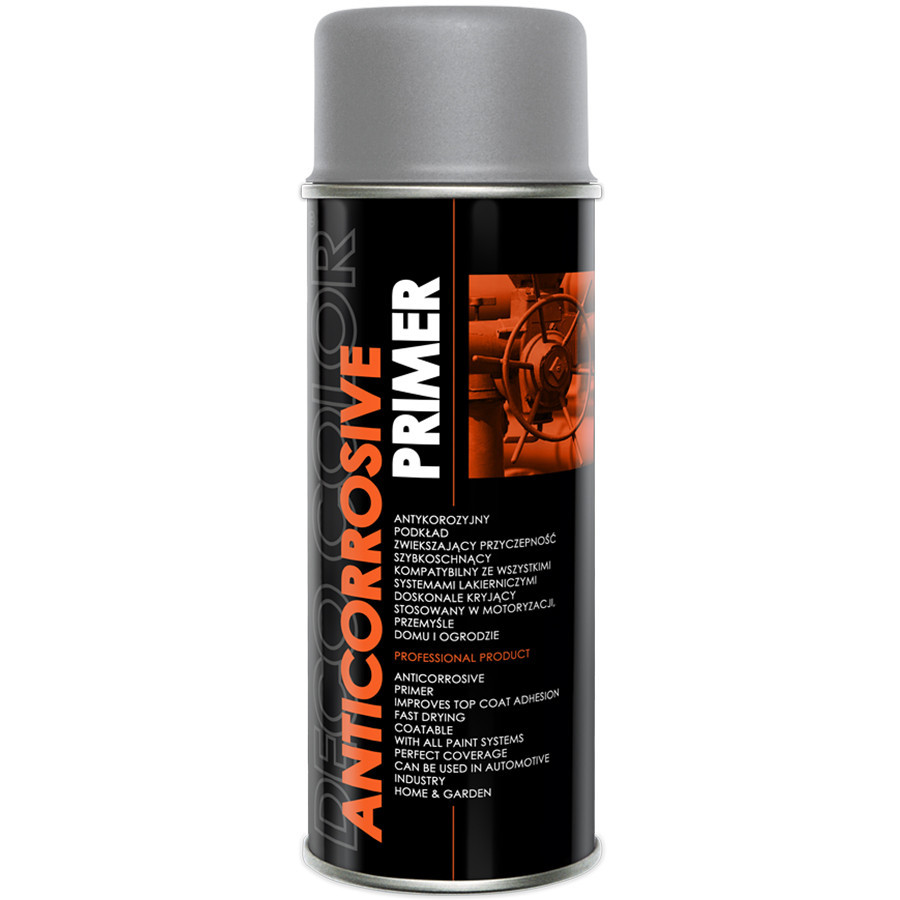 Антикорозійний грунт аерозольний DecoColor сірий 400мл Київ - фото 1