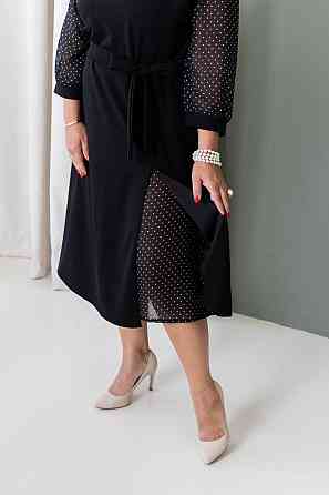 Женское стильное праздничное платье шифон+креп дайвинг 56/58 Одесса