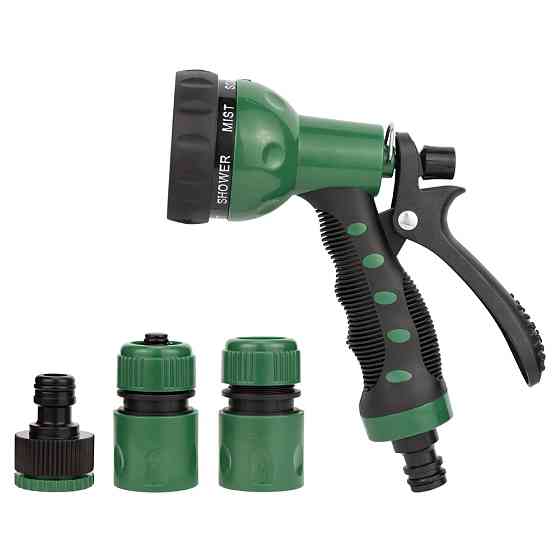 Grad Набор для полива пистолет-распылитель 7 режимов, 2 коннектора ½" + адаптер ½-¾" (ABS+TPR) Киев