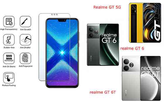 Защитное стекло NeoGlass для Realme GT 5G, realme GT 6, realme GT 6T – ультрапрозрачное и устойчивое Киев