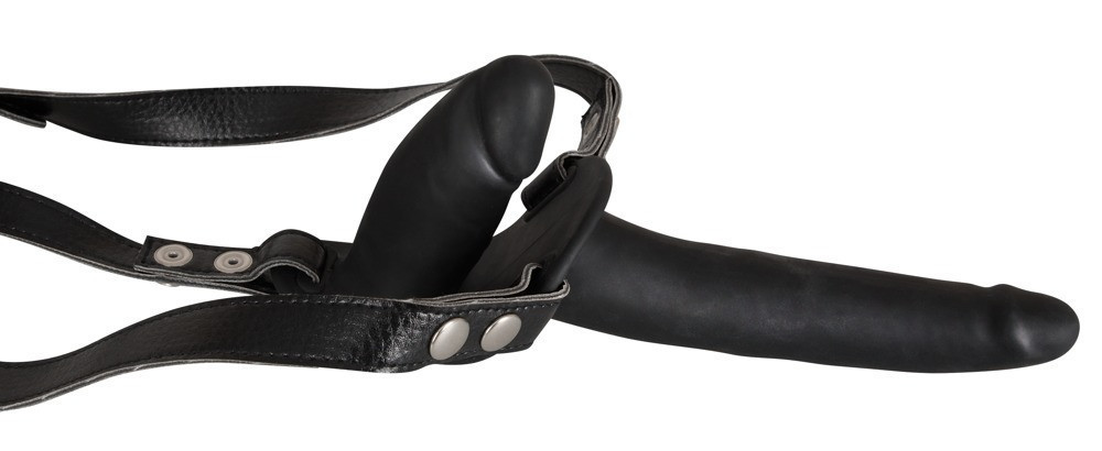 Страпон - Double Strap On Black Silicone Sex Aura Київ - фото 3