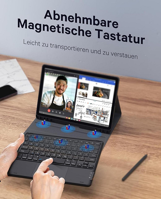 Протиударний чохол-книжка EARTO на Samsung Galaxy Tab S9 Fe 10.9 Inch/S9 11 Inch 2023 (SM-X710/SM-X716B/SM-X718U) RoseGold Дніпро - фото 7