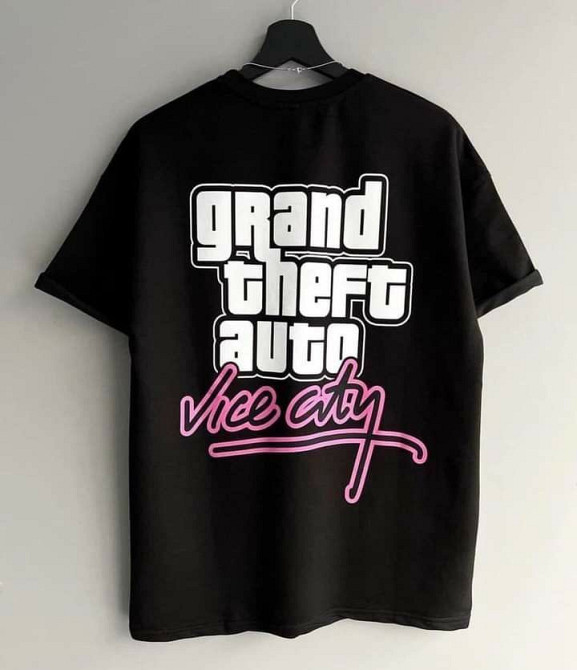 Футболка Grand Theft Auto: Vice City | Футболка GTA Vice City с принтом XXL, Черный Черновцы - изображение 1