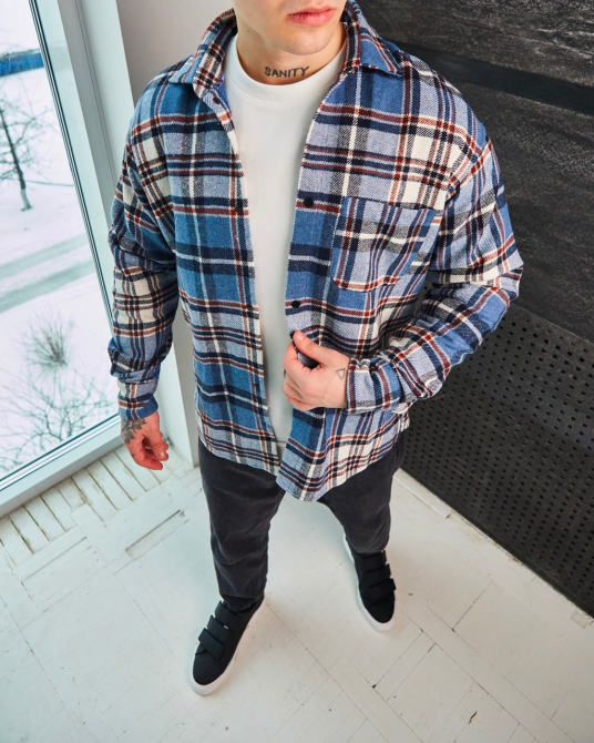 Тепла сорочка Блакитний S Харків - фото 1