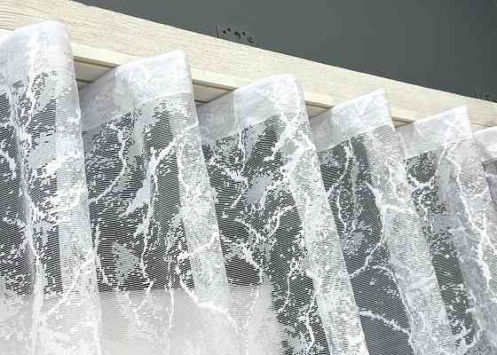 Тюль VR-Textil 2004т Жаккард мрамор Белый 400х120 см (42-1027) Киев