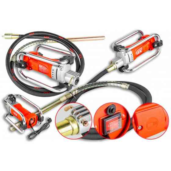 Вібратор бетону електричний LEX 1500Вт, 4м вал, наконечник 35мм Львів