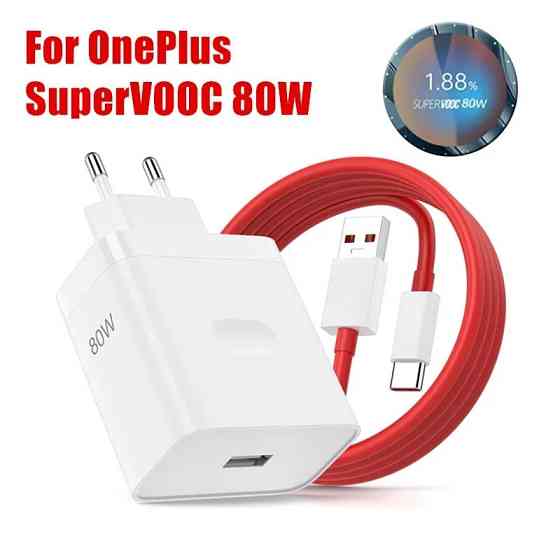 Зарядний пристрій для OnePlus SuperVOOC 80 W білий USB-C блок живлення швидке заряджання смартфона Миколаїв
