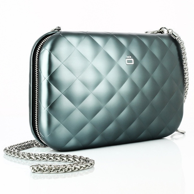 Клатч-сумка на молнии Ogon Quilted ledy bag (20.5 х 12.5 см) Платиновый Киев - изображение 6