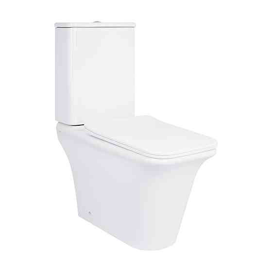 Унітаз-компакт Qtap Kalao безобідковий із сидінням Soft-close QT08221213AW Київ