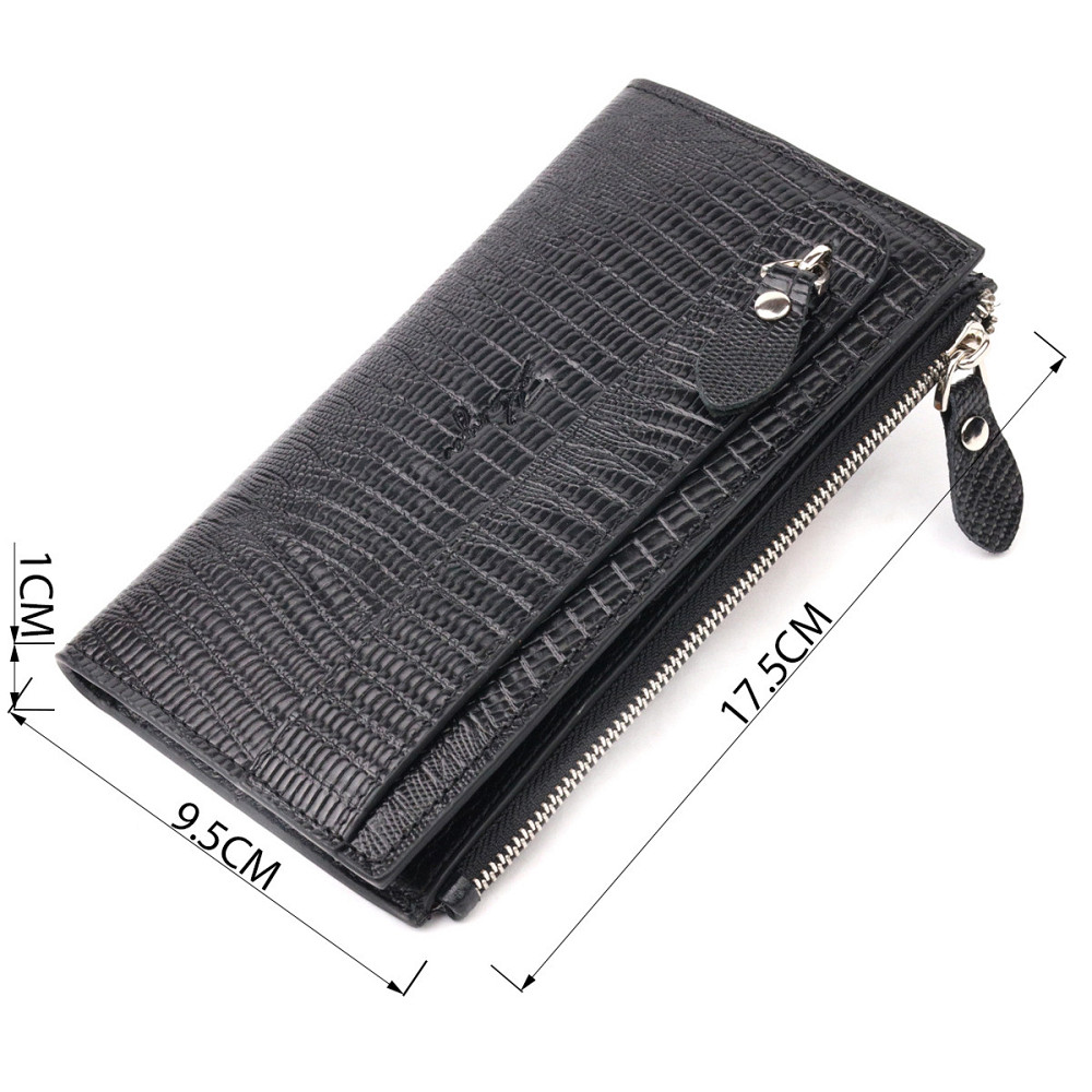 Современный складной бумажник из натуральной фактурной кожи KARYA 21129 Черный Киев - изображение 3