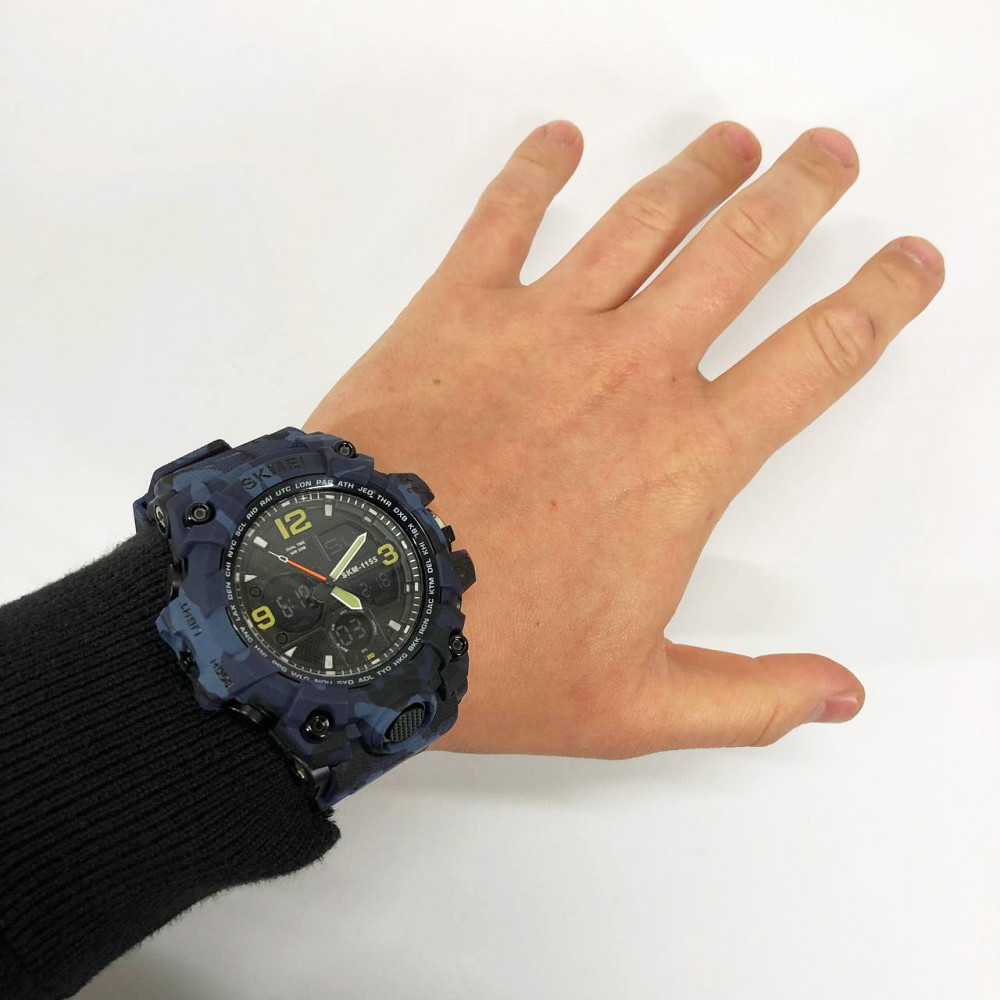 Водонепроницаемые наручные часы для военных спорта SKMEI 1155BCMBU, Часы для туризма GO-18 Львов - изображение 9