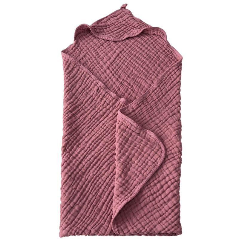 Детское полотенце с капюшоном Lovely Svi органический хлопок ( муслин) – 6-слойный, дышащий 80 x 80  Розовый Киев - изображение 1