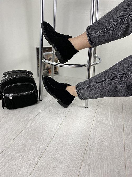 Daragani Черевики жіночі Daragani чорні натуральна замша весна-осінь висота 9 см (3159) 37р.40р Коломыя - изображение 2