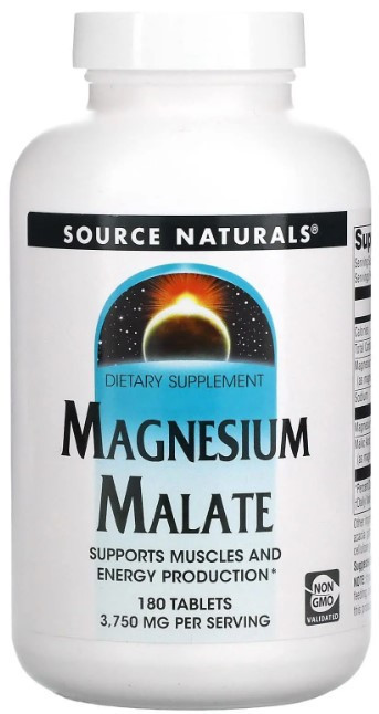Магній малат Source Naturals Magnesium Malate 1250 мг 180 таблеток Київ - фото 1