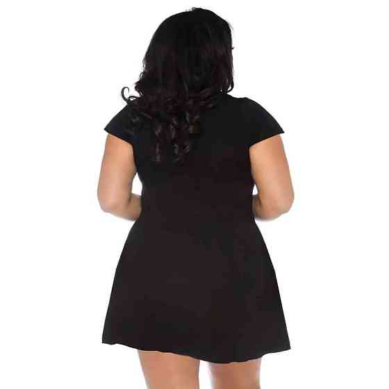 Платье Leg Avenue Fangtastic Jersey с принтом, чёрное, Plus Size Sex Aura Киев