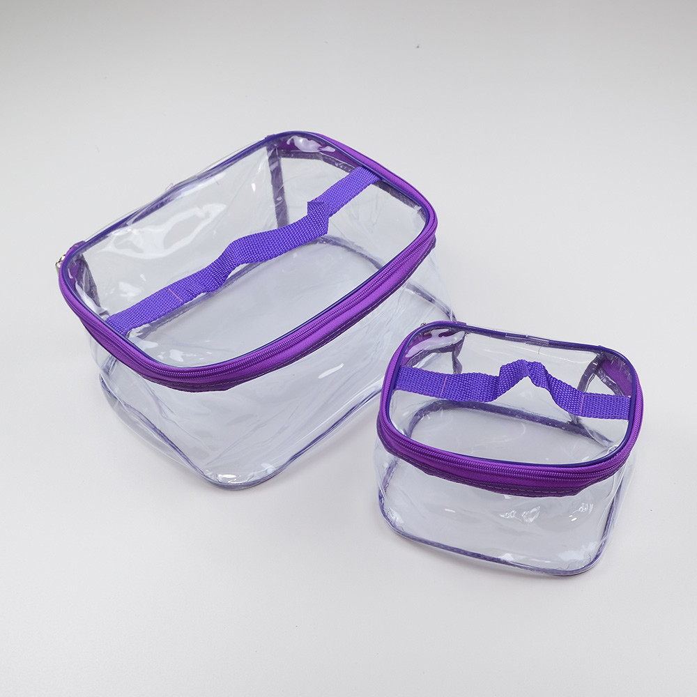 Набор дорожних косметичек 2 шт (Фиолетовый) Сумы - изображение 4