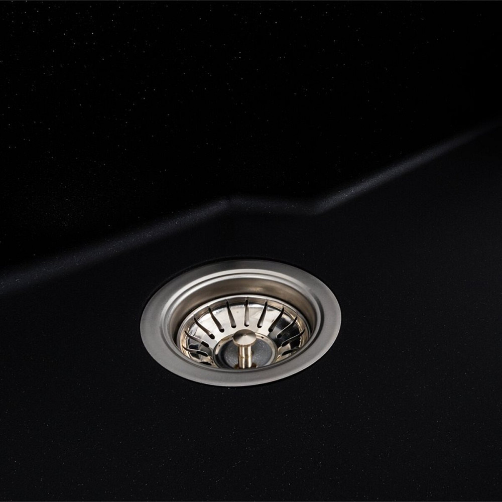 VALESO Гранітна мийка для кухні VALESO NIKA 7545 матова Чорний металік Коломыя - изображение 13