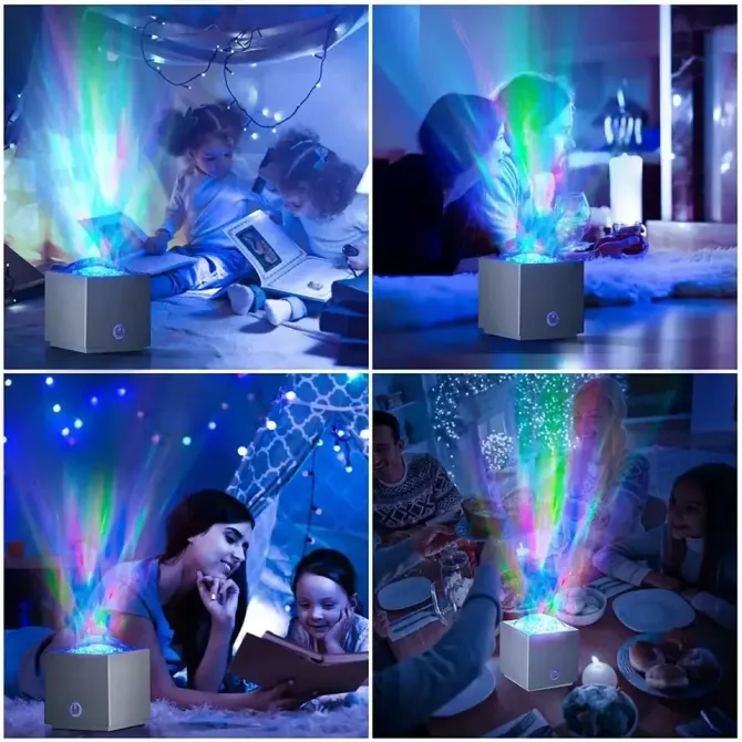 Соляна лампа Aurora з пультом ДК. Сольовий світильник нічник з димуванням, 7 кольорів підсвічування Дніпро - фото 6