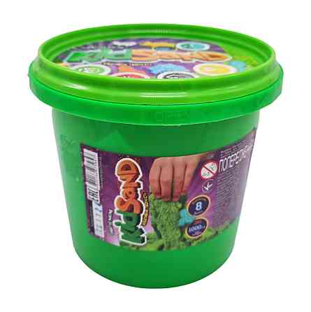 Набір креативної творчості "Кінетичний пісок" KidSand" KS-01-01 відро 1000г Зелений Вінниця