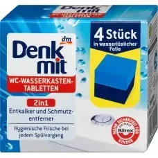 Таблетки в бачок Denkmit, 4 St (Германия) Denkmit WC-Wasserkasten-Tabletten, 200 g Львов - изображение 1