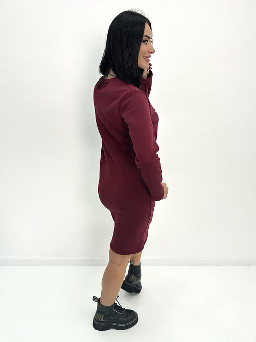 Теплое платье с принтом Romance 46-48, Марсала Киев - изображение 2