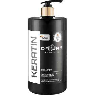 Шампунь Dalas Cosmetics Keratin Shampoo З кератином та молочним протеїном 1000 г (4262396141484) Вінниця