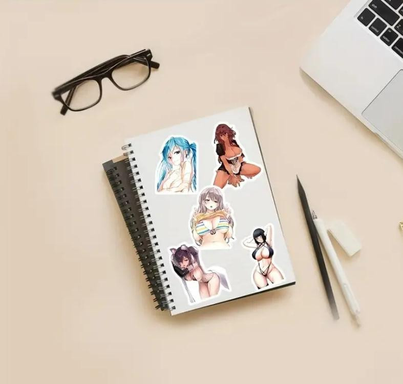 Наклейки Стикеры Аниме. Водонепроницаемые эстетические Аниме наклейки 18+ ((Аниме Хентай) Набор 50 ш Киев - изображение 5