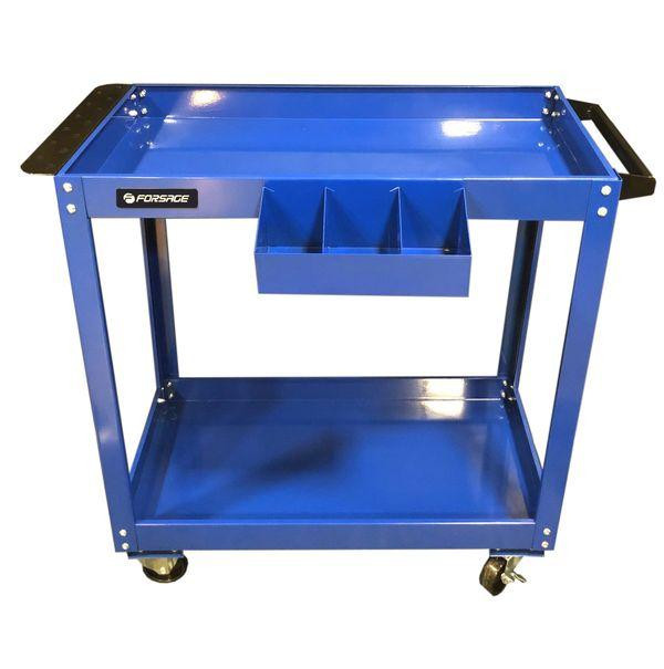 Візок інструментальний 2-х поличний з навісним лотком та з тримачем викруток (350х770х820мм, розміри Одеса - фото 1