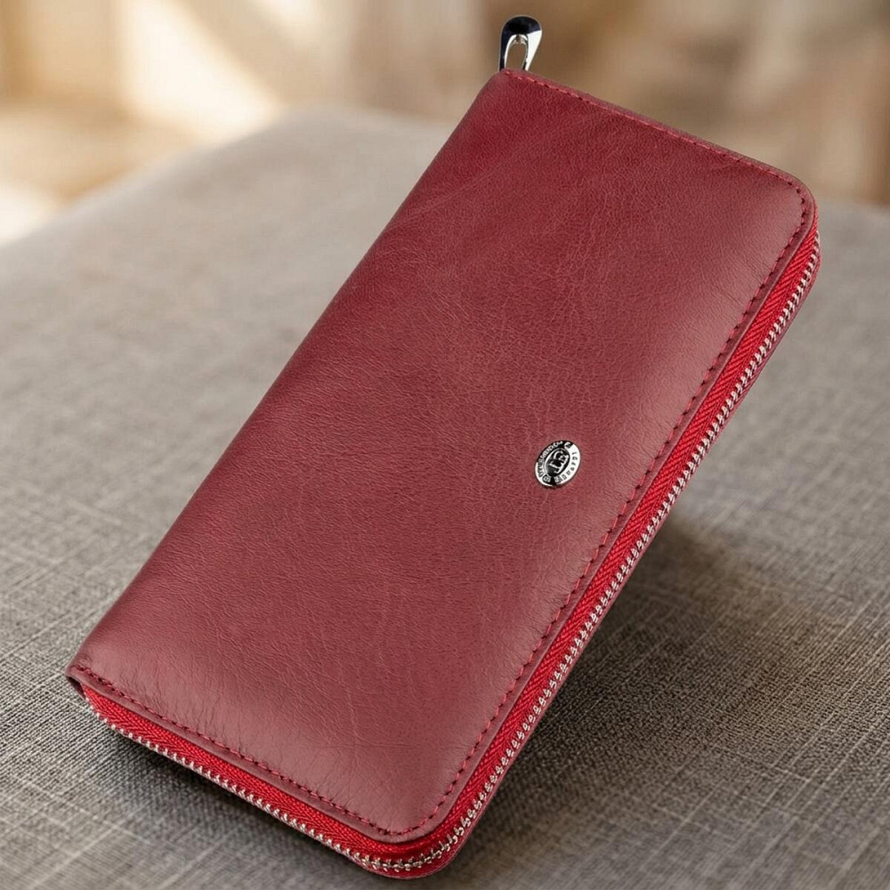Універсальний жіночий клатч на блискавки ST Leather 18865 Червоний Київ - фото 8
