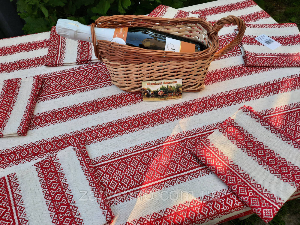 Скатертина на кухню, вишита, в українському стилі Київ - фото 9