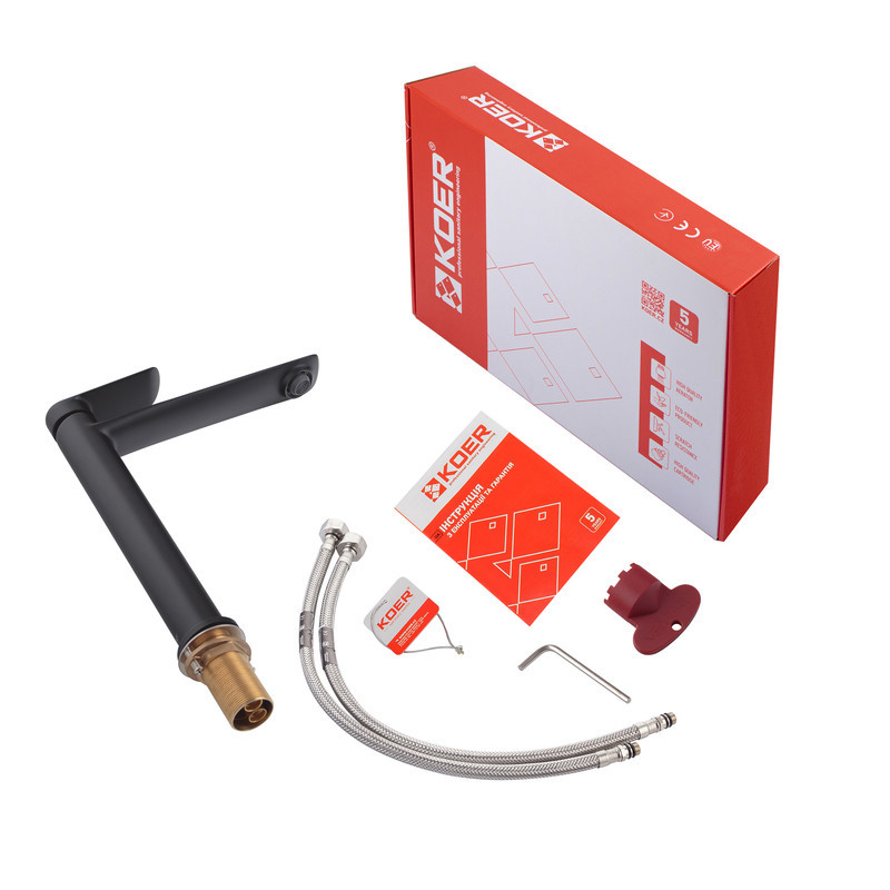 Высокий смеситель для умывальника Koer KB-11028-05 (KR5294) Харьков - изображение 5