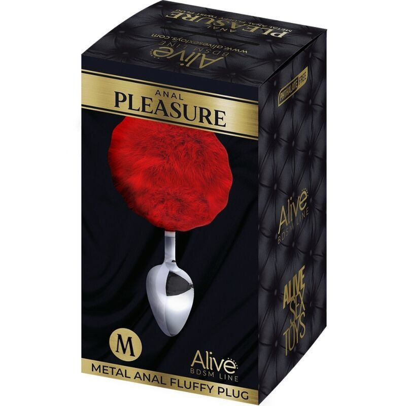 Анальная пробка Alive Anal Pleasure с красным хвостиком, M Sex Aura Киев - изображение 2