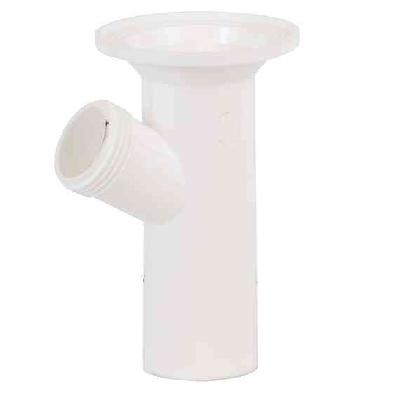 TAU Сифон для раковины с выпуском из нерж. стали выводом под стир. машину и гибким отводом 1½"× Київ