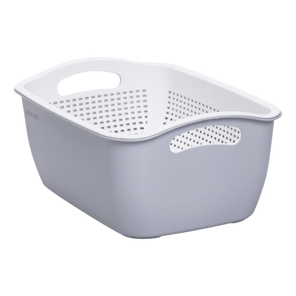 Корзина-друшлак 2 в 1 для мытья овощей, фруктов и зелени 32×23×13 (см) Белый HP-45-5W Киев - изображение 1