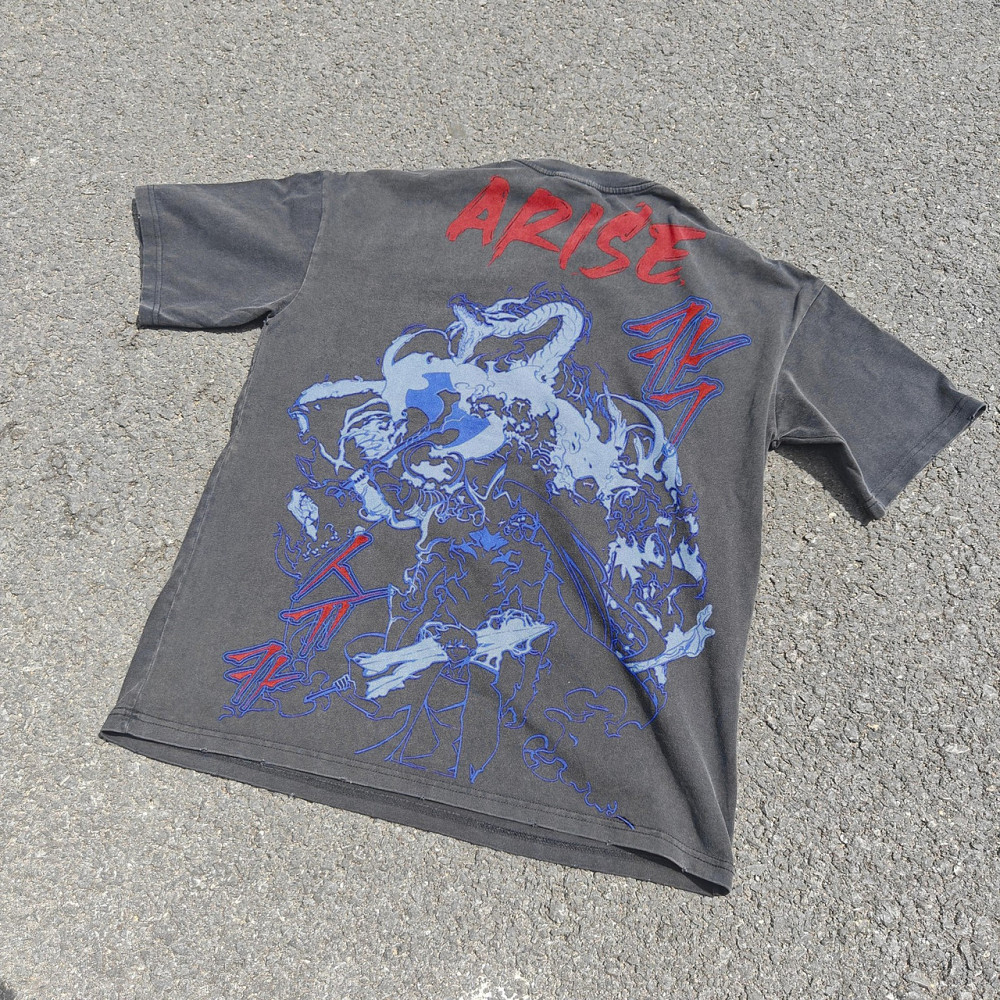 Футболка мужская с принтом аниме Аниме Соло Левелинг Сунг оверсайз (S/M/L) Черний Днепр - изображение 1