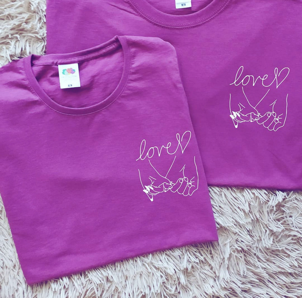Парні футболки для хлопця та дівчини з ручками Love Чернівці - фото 1