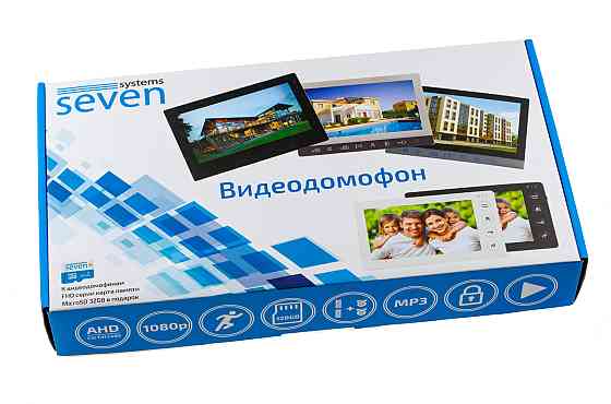 Комплект домофону 7 дюймів з панеллю виклику SEVEN DP-7574 Kit white Київ