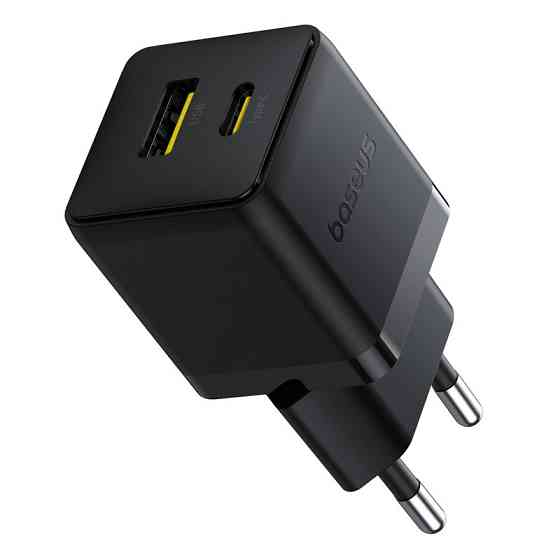 Сетевое зарядное устройство Baseus Palm Fast Charger C+U 30W EU Cluster Black (with Baseus Mini White Cable Одесса