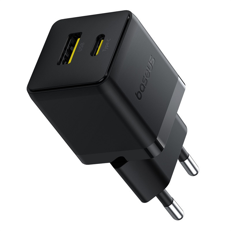 Мережевий зарядний пристрій Baseus Palm Fast Charger C+U 30W EU Cluster Black (with Baseus Mini White Cable Одеса - фото 6
