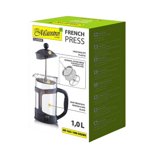 Френч-прес для кави/чаю 1000мл коричневий MR-1665-1000 Maestro Житомир - фото 4