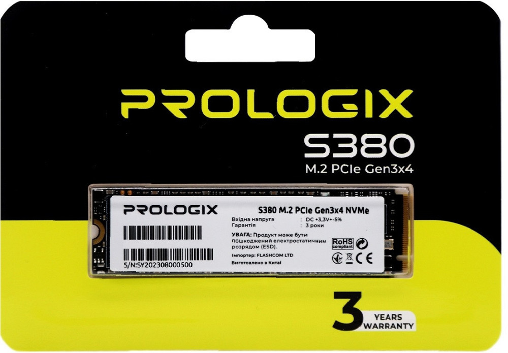 Накопичувач SSD 512GB Prologix S380 M.2 2280 PCIe 3.0 x4 NVMe TLC (PRO512GS380) M.2 2280 Харків - фото 5
